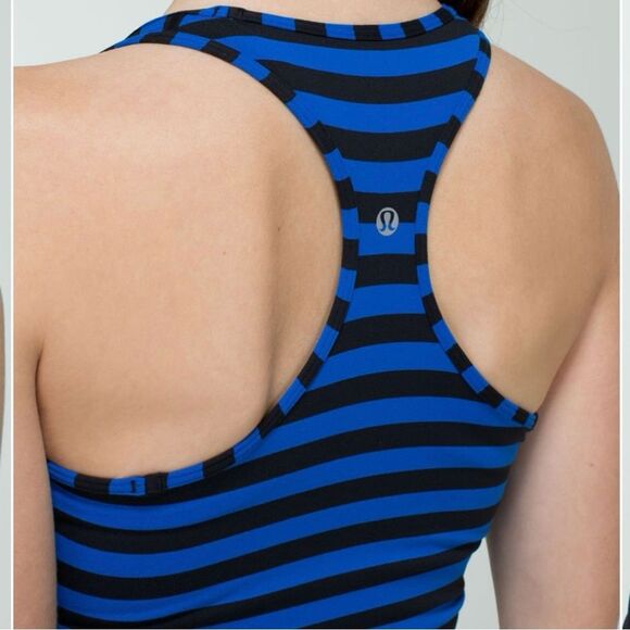 Lululemon Cool Racerback Apex Stripe Baroque Blue - Picture 2 of 9